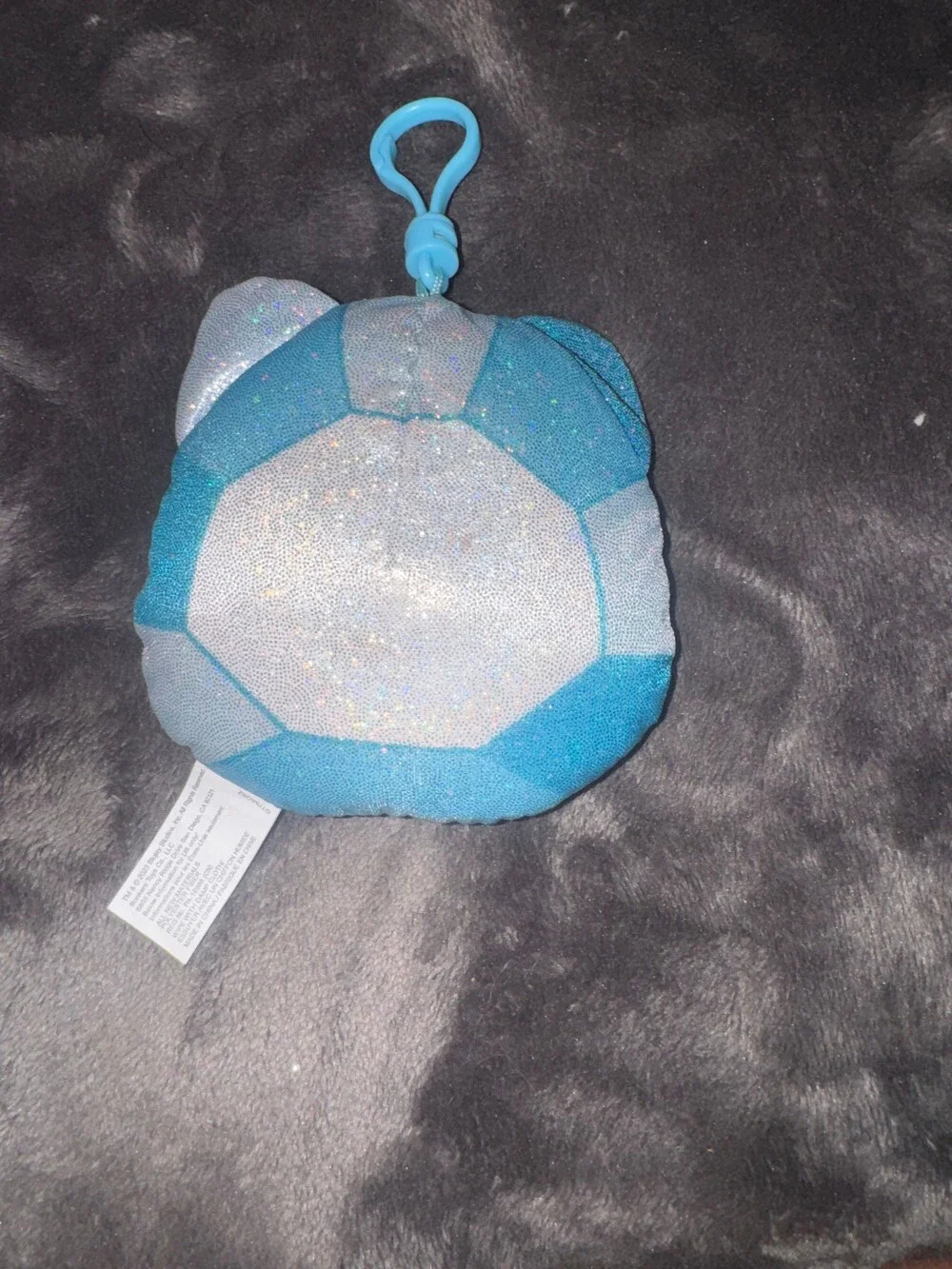 Arphmau Plush Cat Keychain Pink and Blue Glitter Soft Toys